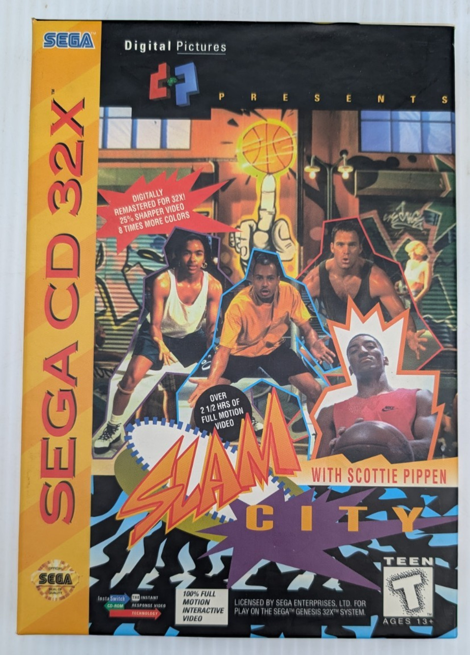Slam City with Scottie Pippen Sega CD 32X Game - w/ Box, 4 Discs, No Manual